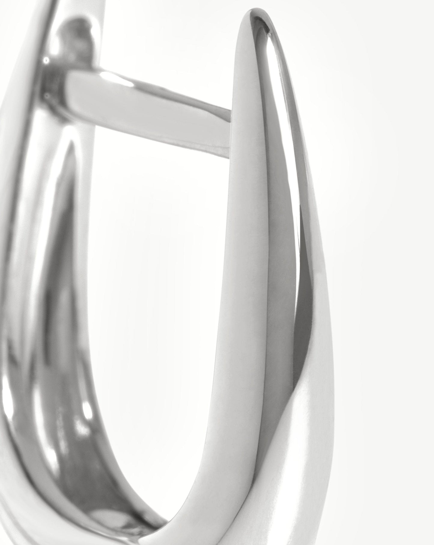 Fine Claw Huggies | 14ct White Gold