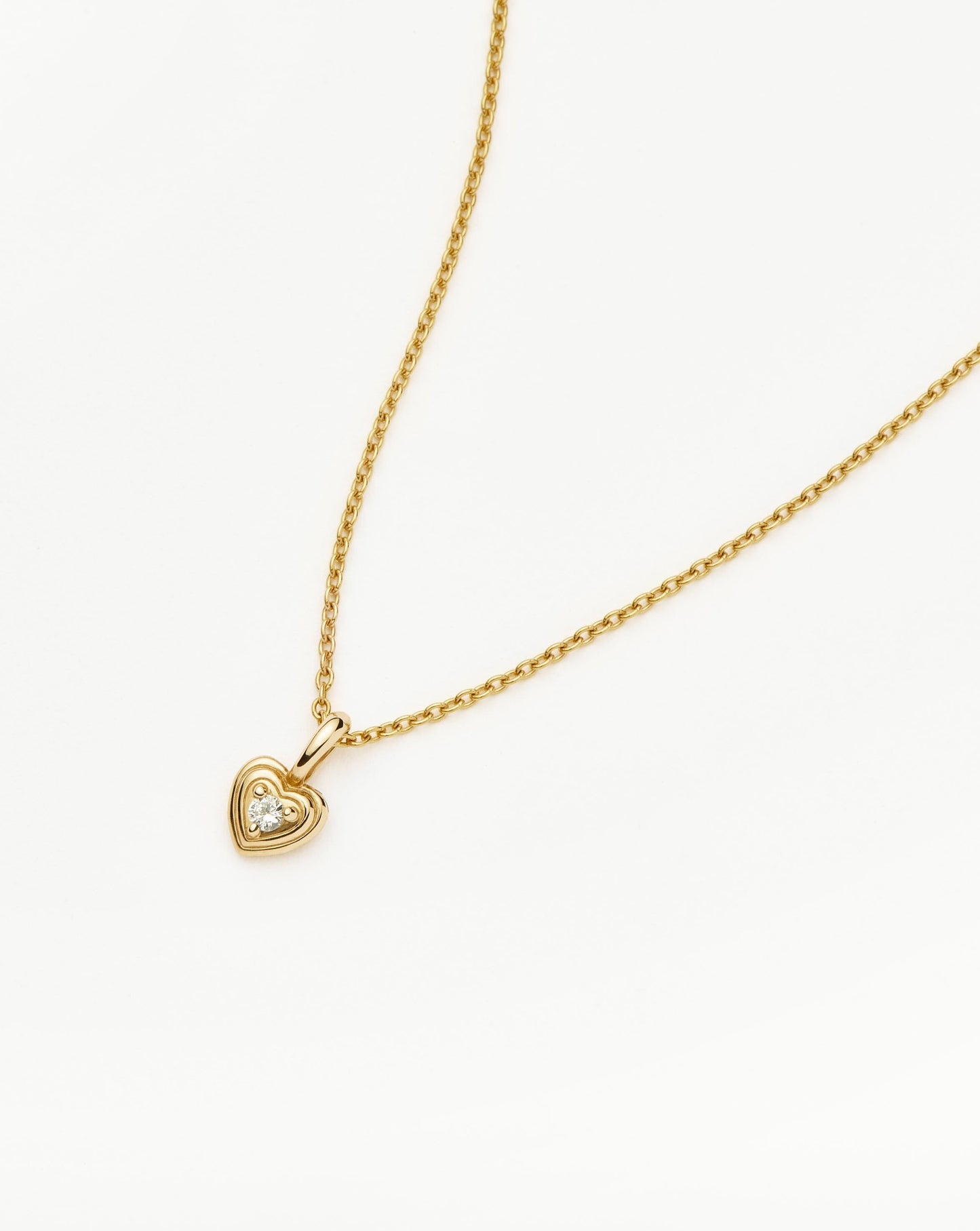 Fine Diamond Heart Mini Pendant Necklace | 14ct solid Gold/Diamond