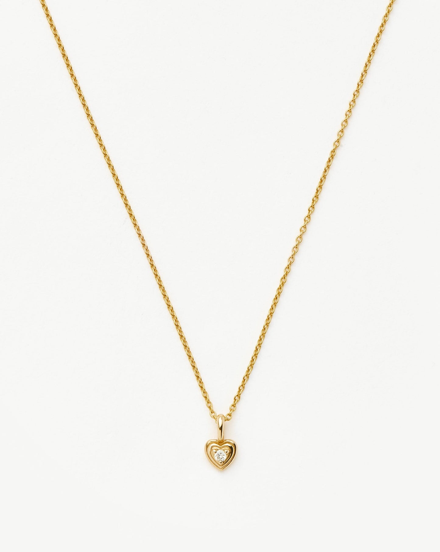 Fine Diamond Heart Mini Pendant Necklace | 14ct solid Gold/Diamond