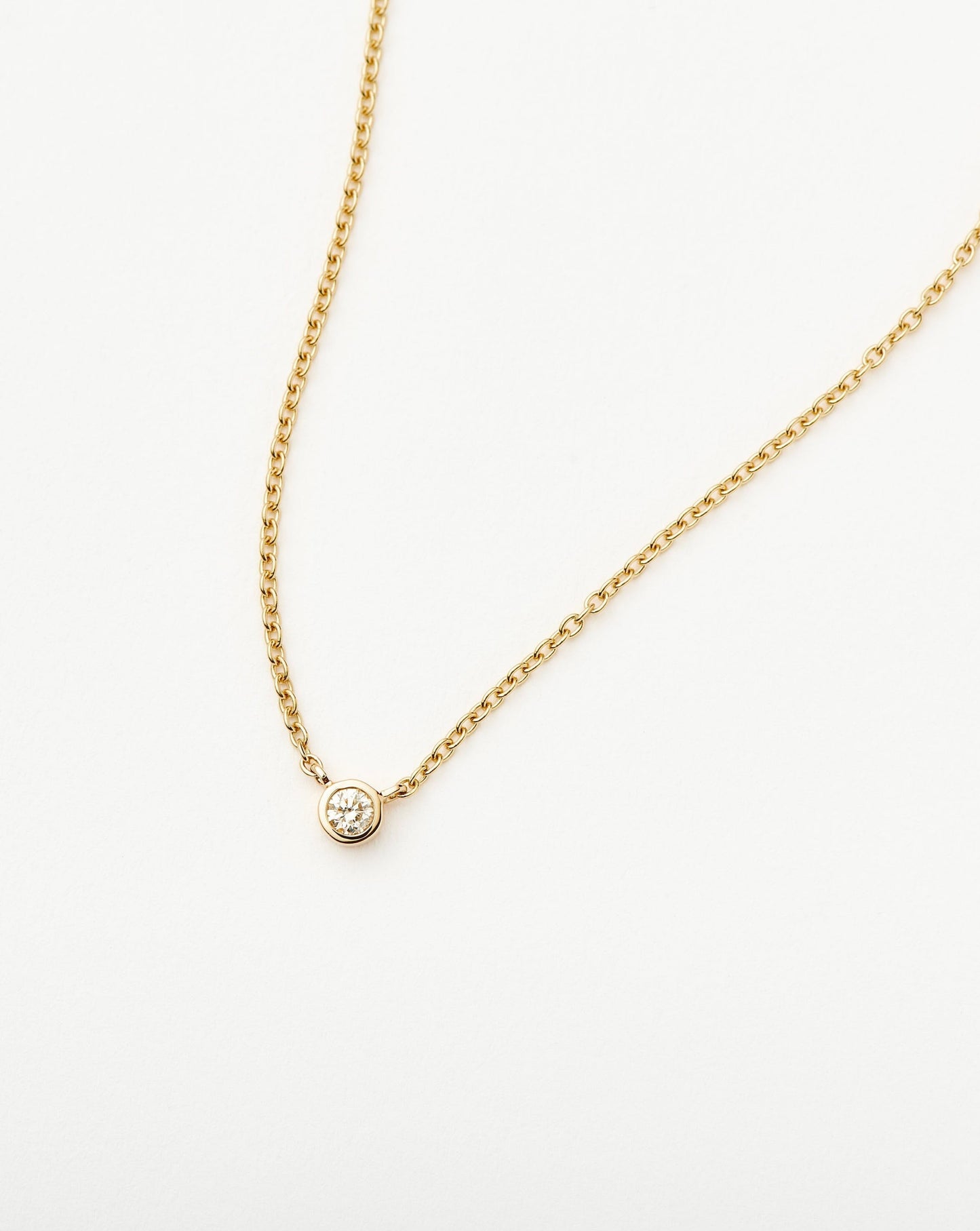 Fine Diamond Solitaire Pendant Necklace | 14ct Solid Gold/Diamond
