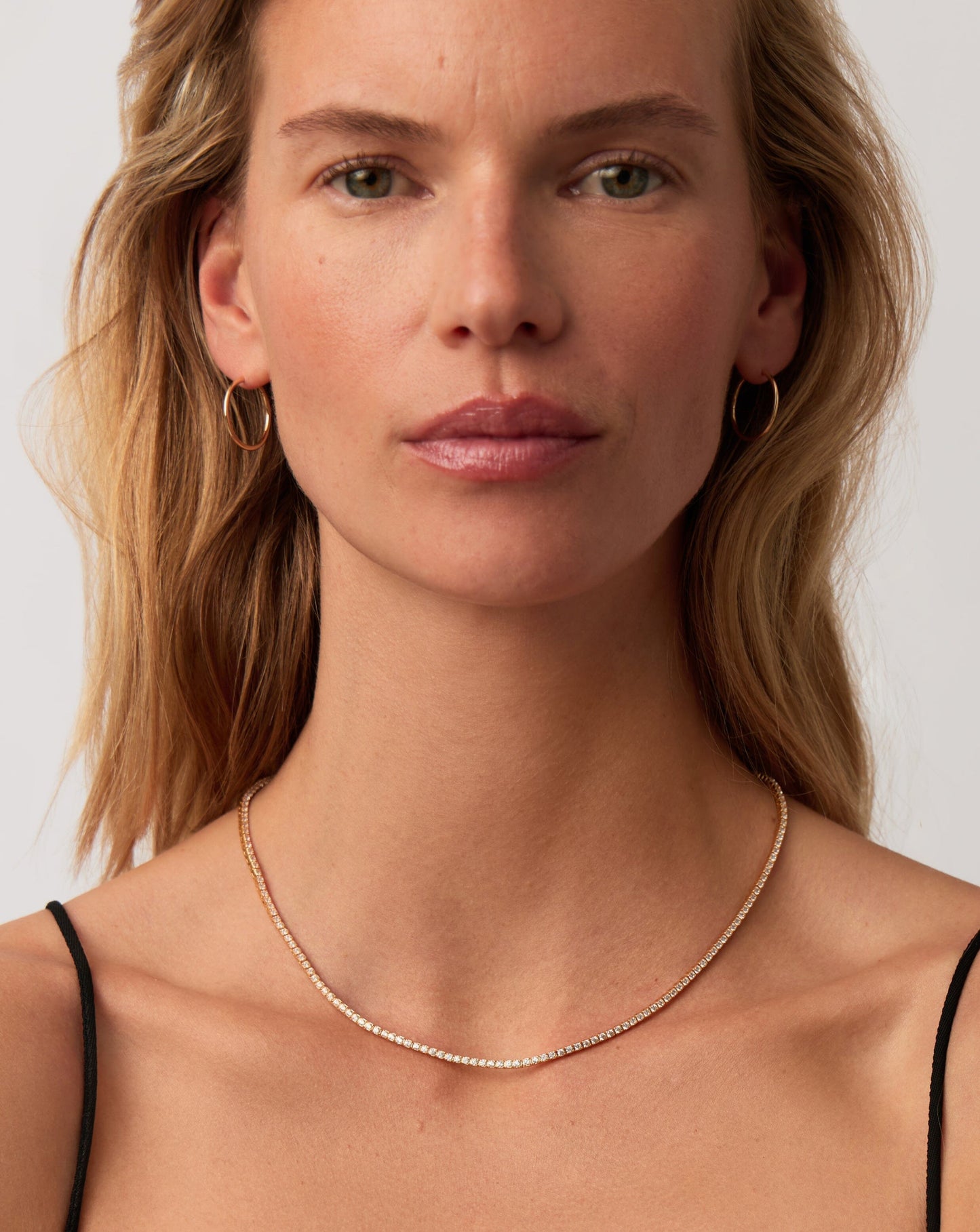 Fine Diamond Tennis Necklace | 14ct Solid Gold Diamond