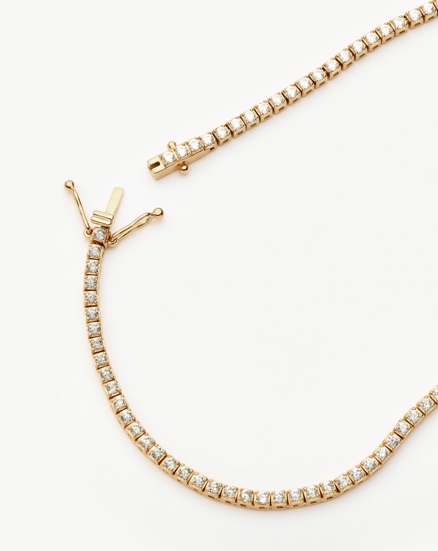 Fine Diamond Tennis Necklace | 14ct Solid Gold Diamond