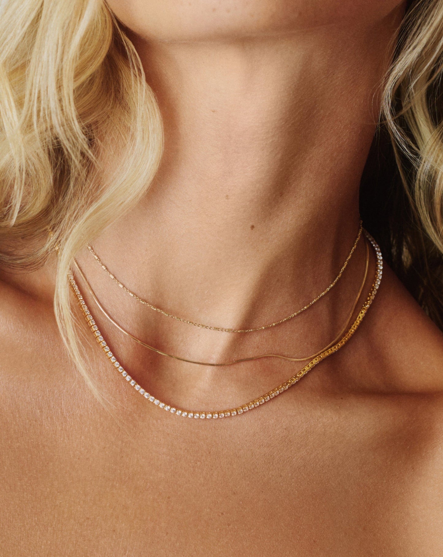 Fine Diamond Tennis Necklace | 14ct Solid Gold Diamond