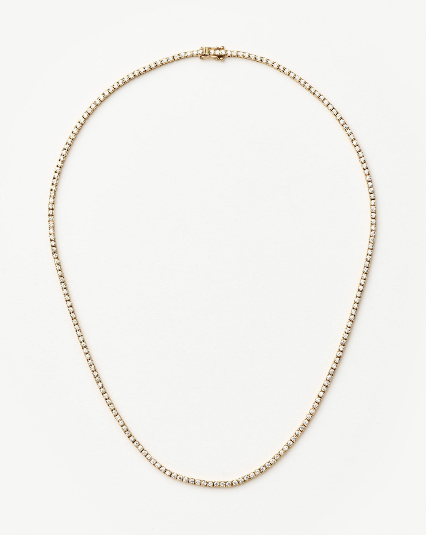 Fine Diamond Tennis Necklace | 14ct Solid Gold Diamond