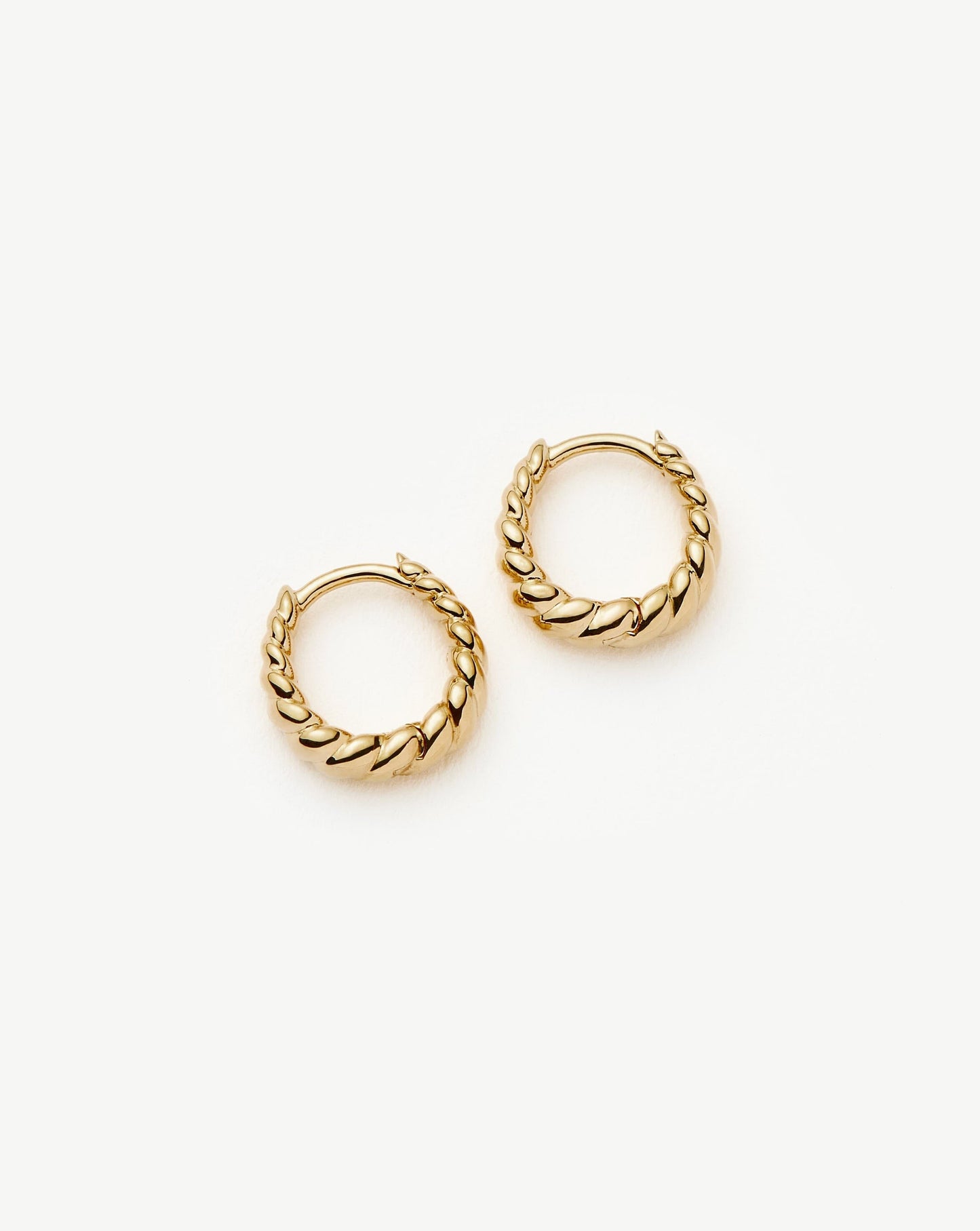 Fine Twisted Huggies | 14ct Solid Gold