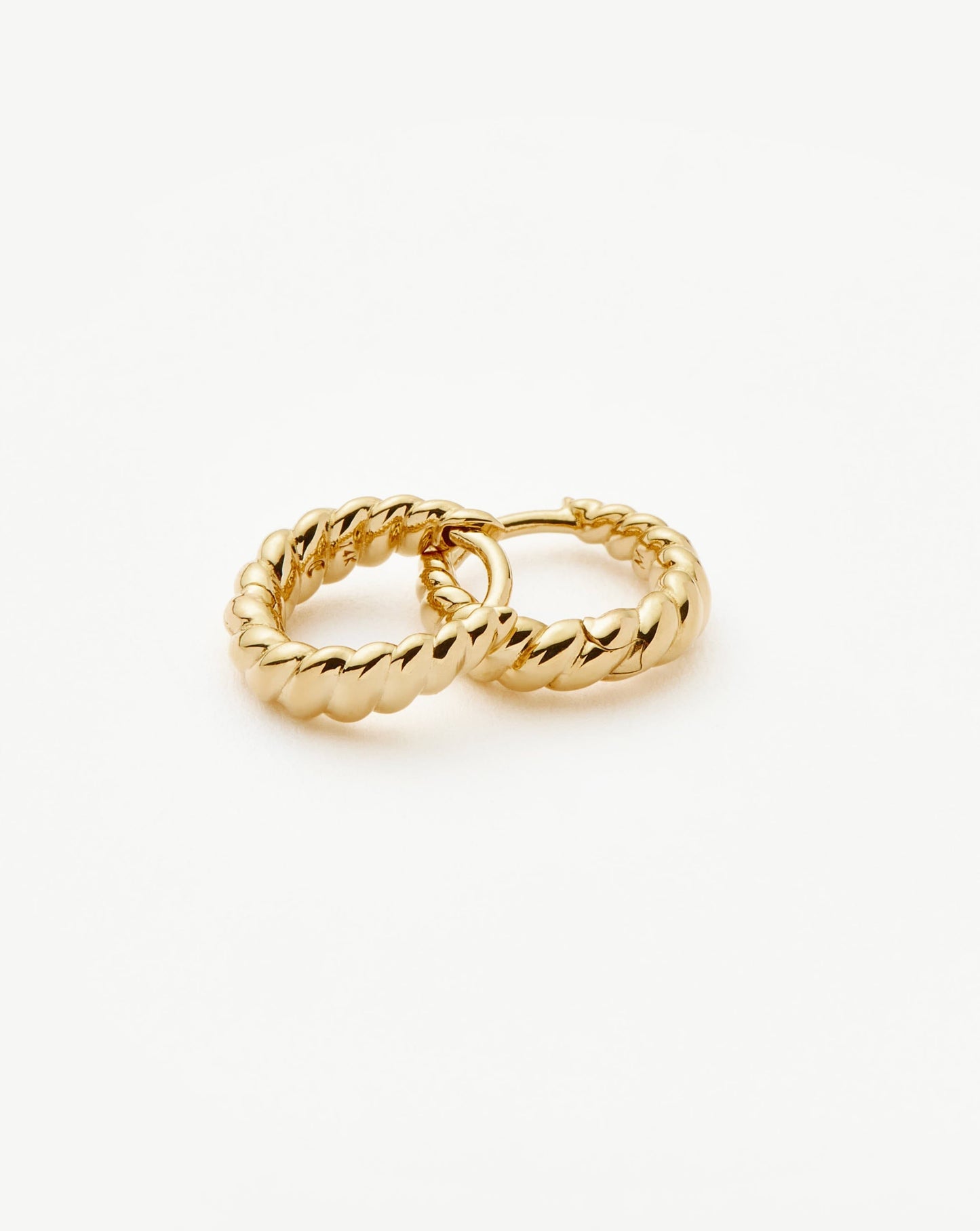Fine Twisted Huggies | 14ct Solid Gold
