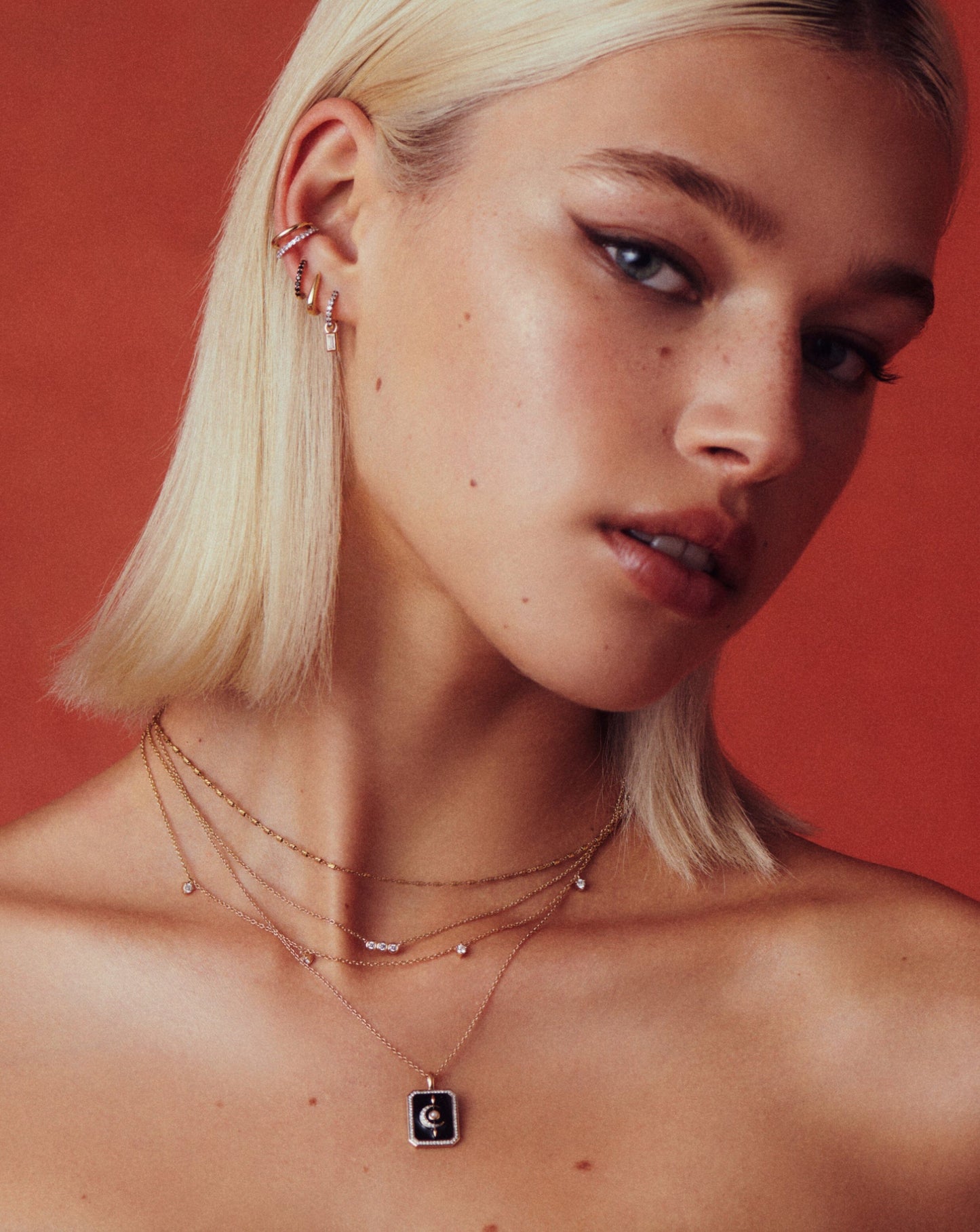 Harris Reed Fine Lunar Necklace | 14ct Solid Gold/Pearl & Diamond
