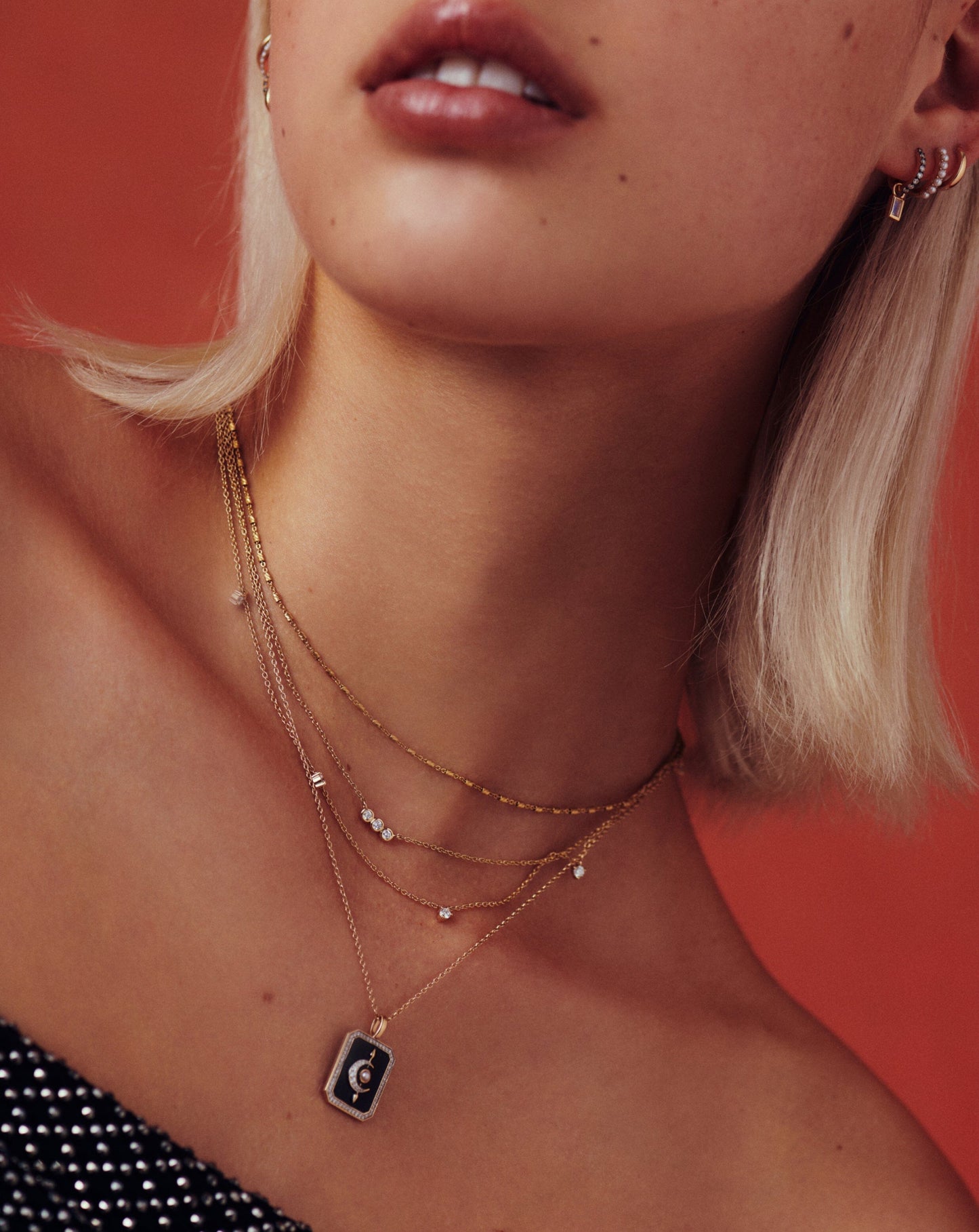 Harris Reed Fine Lunar Necklace | 14ct Solid Gold/Pearl & Diamond