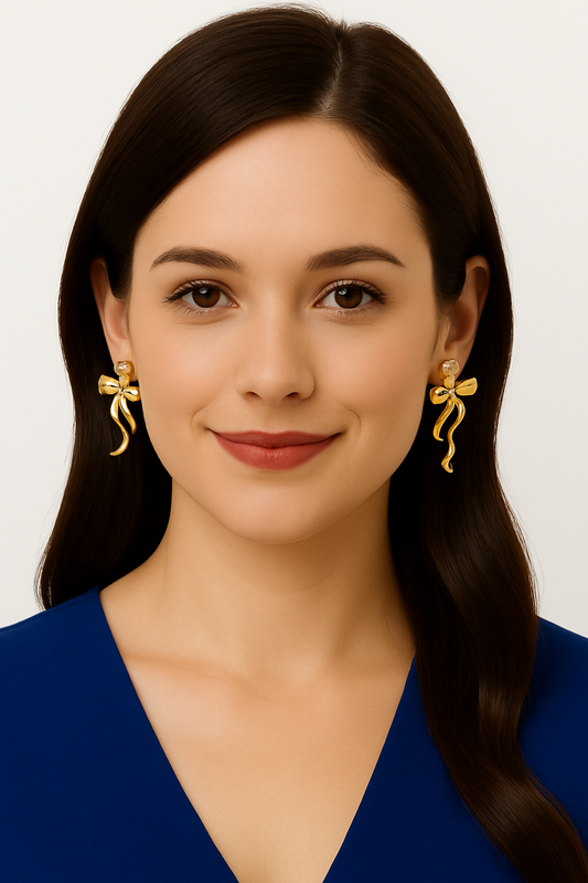 Stud with Dangling Bow Design