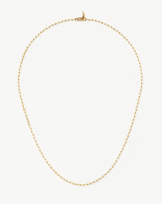 Fine Classic Paperclip Chain Necklace | 14ct Solid Gold