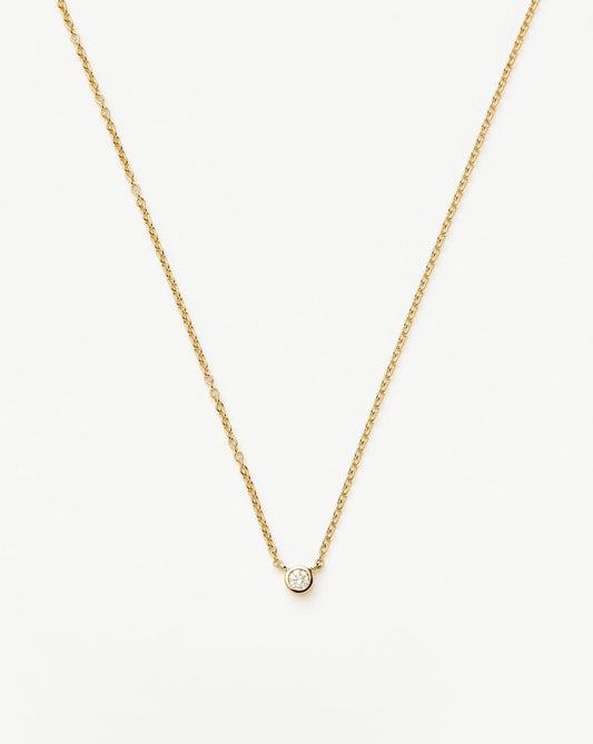 Fine Diamond Solitaire Pendant Necklace | 14ct Solid Gold/Diamond