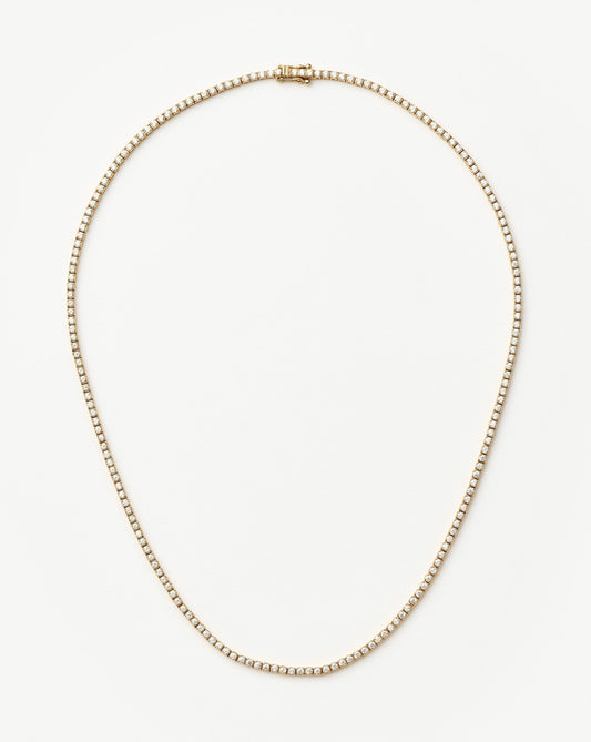 Fine Diamond Tennis Necklace | 14ct Solid Gold Diamond